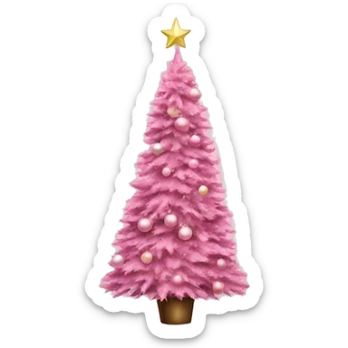 christmas tree pink sticker
