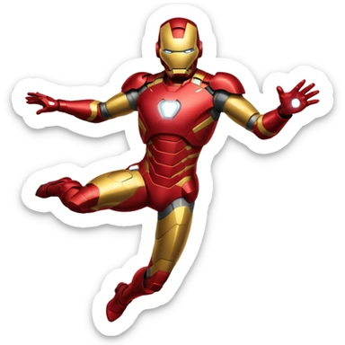ironman flying sticker
