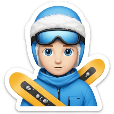 Snowboarder Arctic Fox sticker