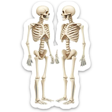 Human anatomy showing human bones full body sticker