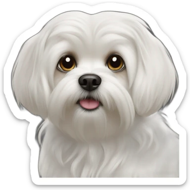 SHITZUE MALTESE MIX - WHITE sticker