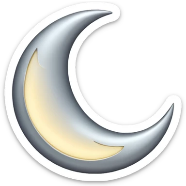 Crescent moon sticker