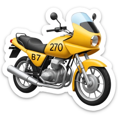 crea un emoji de una matrícula europea de moto con los números 2706 y las letras LRK  sticker