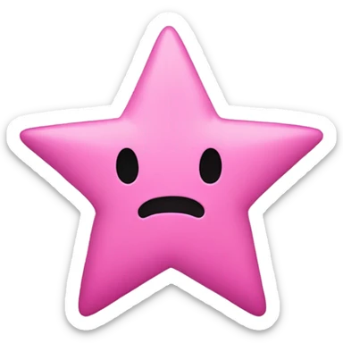 pink star no face sticker