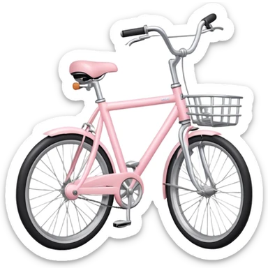 Light pink and ailver bicicle sticker