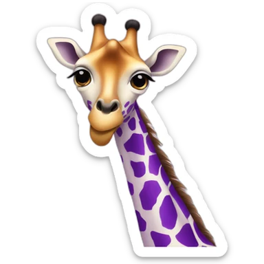 Giraffe with Purple spots sticker