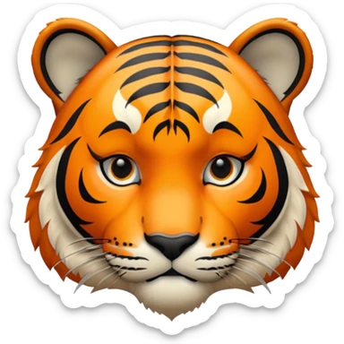 Tiger face sticker