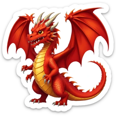 angry Dragon, full body sticker
