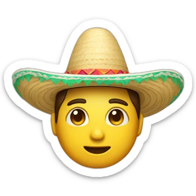 Mexican with big sombrero sticker