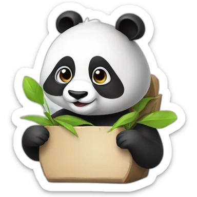 Panda con videojuegos sticker