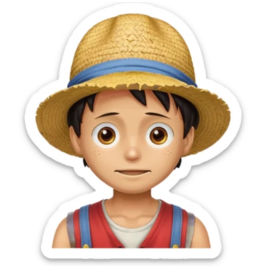 Give luffy straw hat emoji sticker