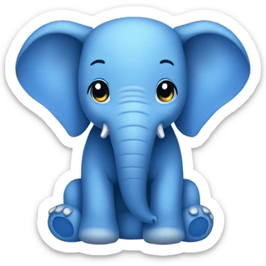 blue elephant sticker