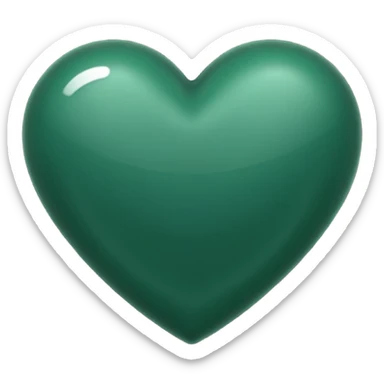 dark green heart, no text sticker