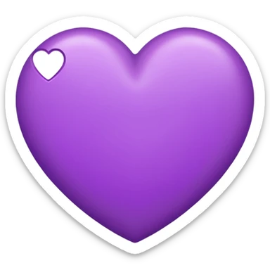 IOS's letter emoji but with a purple heart sticker