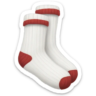 White cozy socks  sticker