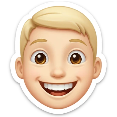 happy kid with big smile sticker