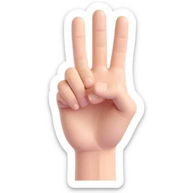 middle finger, Microsoft Teams 3D emoji style, realistic hand, neutral skin tone, clear gesture, no background sticker