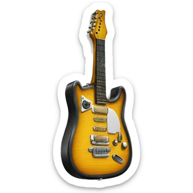 Guitar overdrive pedal sticker