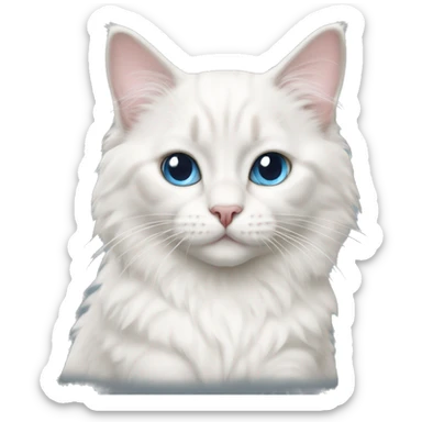 ragdoll cat white kitten sticker