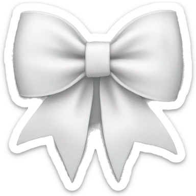 White bow sticker