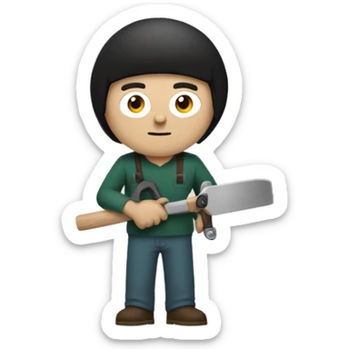 Timmie from South Park holding tools sticker