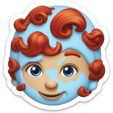 Smurfs red hair  sticker