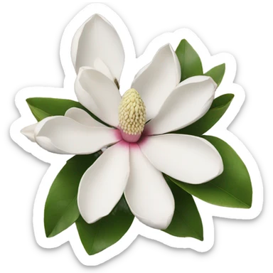 magnolia flower sticker