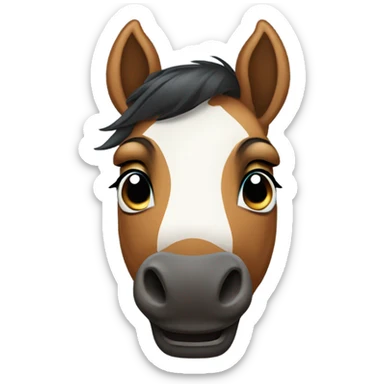 cute cartoony racehorse  sticker