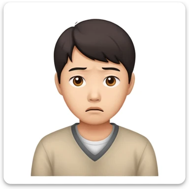 Worried Asian sticker