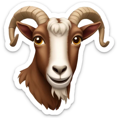 Brown goat sticker