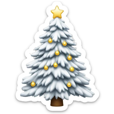 white christmas tree sticker