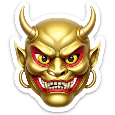 make a gold oni mask sticker