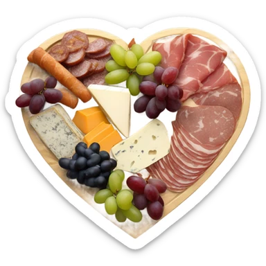 heart shaped charcuterie sticker