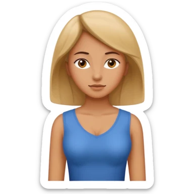 woman with hands on hips and head tilted slightly sticker