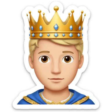 Prince Charming from Disney with crown sticker