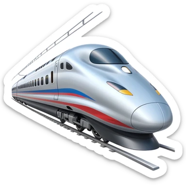 side view of a modern bullet train sticker