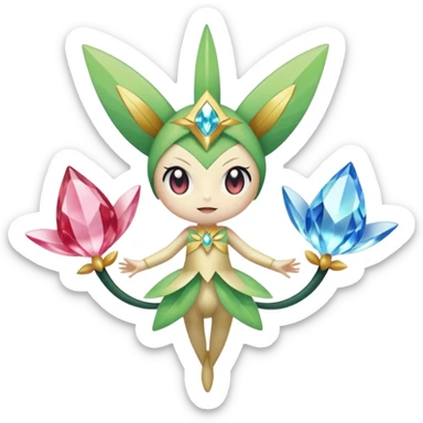Diancie-Celebi-Victini-Jirachi-Meloetta-fusion  sticker