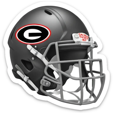 Man with football helmet Georgia bulldogs sticker