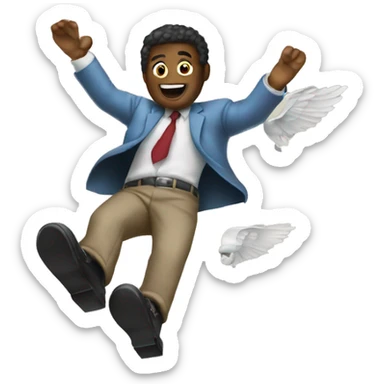 dinero volando sticker