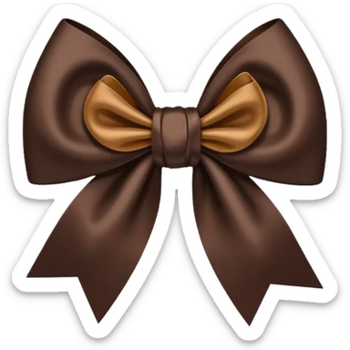 Dark Brown thin Bow sticker