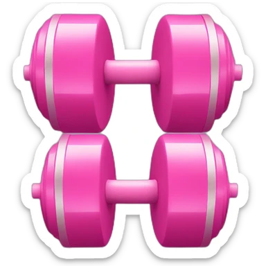 Pink fitness dumbbells  sticker