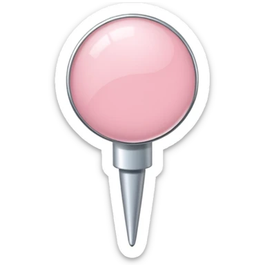 pale pink push pin  sticker