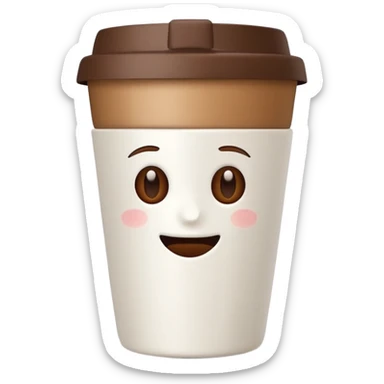 takeaway coffee cup  sticker
