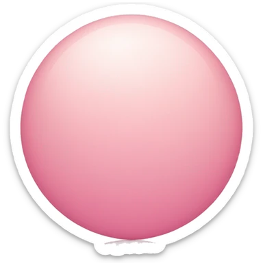 A round, flesh colored ball with a pink dot in the middle of it sticker