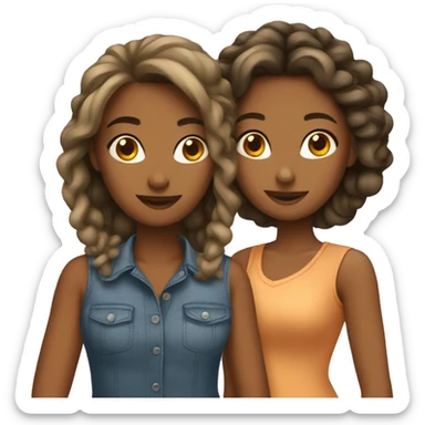 two girlfriends  sticker