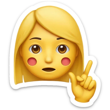 persona con dolor de cabeza, estilo emoji, cara amarilla con ceño fruncido y mano en la cabeza, líneas de dolor sticker