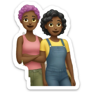 Lesbians at the farmers market sticker