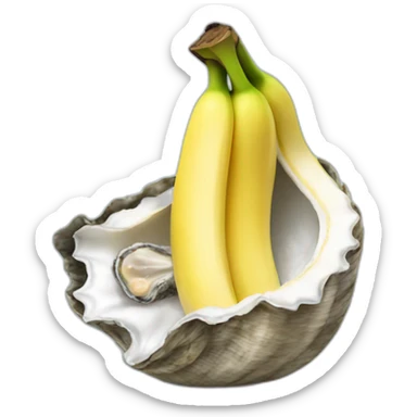 banana in an oyster sticker