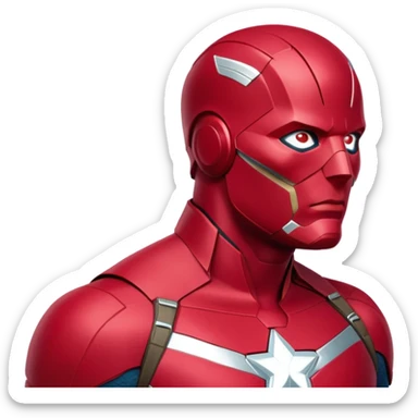 vision marvel body with red face from captain america: civil war sticker