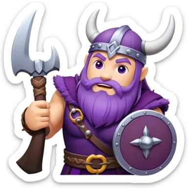 vikings in purpe sticker